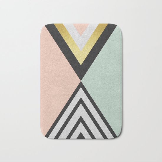 Minimalist fashion and golden I Bath Mat