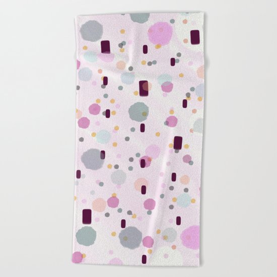 Watercolor Splash Effect Pattern Beach Towel