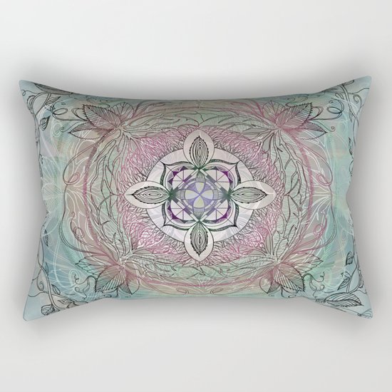 the four directions, a medicine wheel Rectangular Pillow