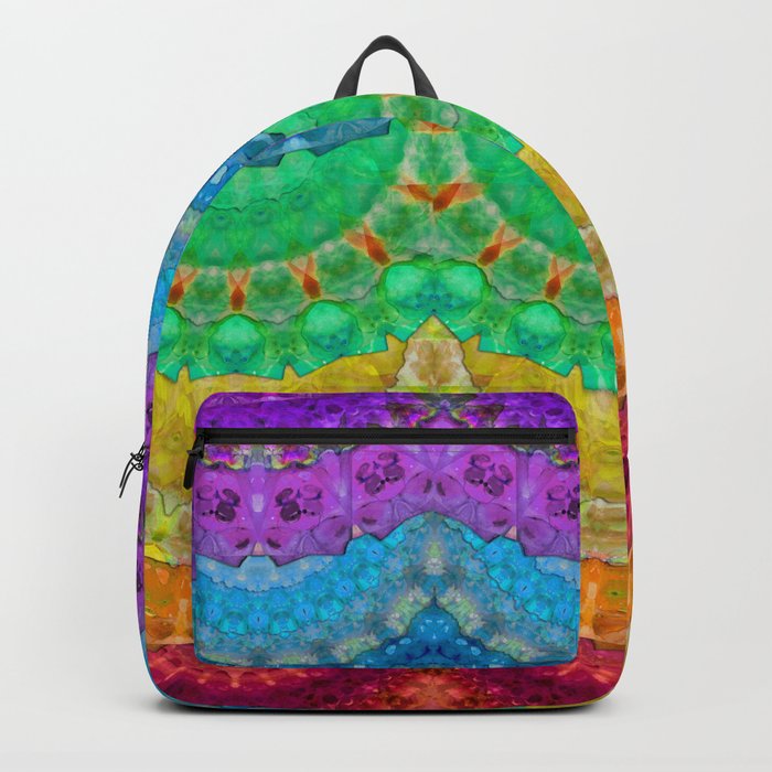 Colorful Chakra Mandala 4 by Sharon Cummings Backpack