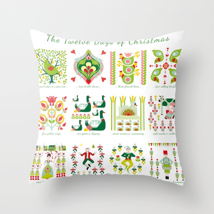 12 days of christmas pillow clearance
