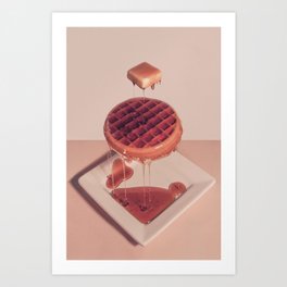 WAFFLE BUTTER AND SYRUP Art Print