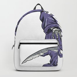 Grim Reaper Throwing the Dice Drawing Color Backpack