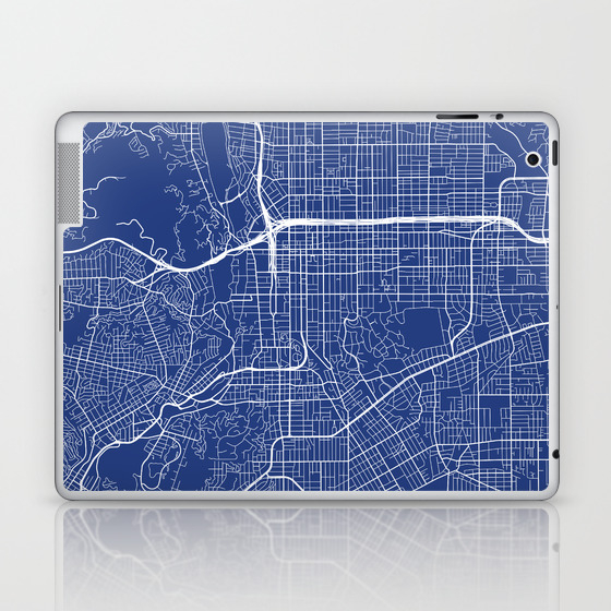Pasadena Map Usa Blue Laptop Ipad Skin By Mainstreetmapscolor Society6