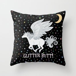 Glitter Butt! Deko-Kissen | Digital, Unicorn, Alicorn, Fantasy, Painting 