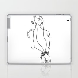 Line art about depression and burnout Laptop Skin
