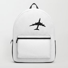 Fly with Me Backpack | Black And White, Plane, Travel, Hi Speed, Up, Uphigh, Hi, High, Transport, Vacation 