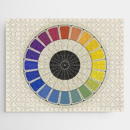 Re-make of "Scale of Complementary Colors" by John F. Earhart, 1892 (vintage wash, no texts) Jigsaw Puzzle