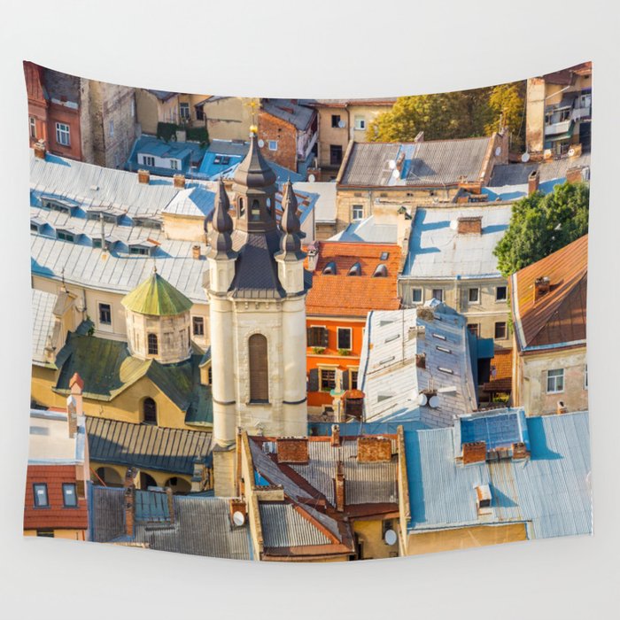 Colors of city Wall Tapestry