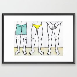 Swim shorts Framed Art Print