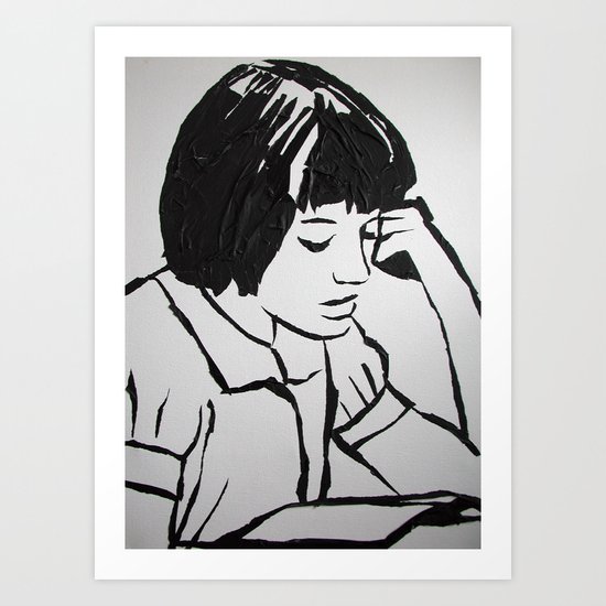 Scout reading.. Art Print