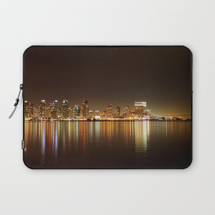 San Diego Skyline Night Laptop Sleeve