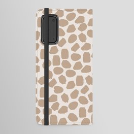 Ink Spot Pattern Buff Beige and Cream Android Wallet Case