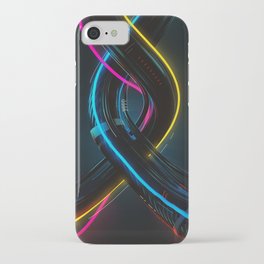 Abstract composition of Wires. Connection iPhone Case