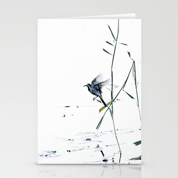 Little Bird (Wagtail - Eurasian Songbird) by The Reeds #decor #society6 #buyart Stationery Cards