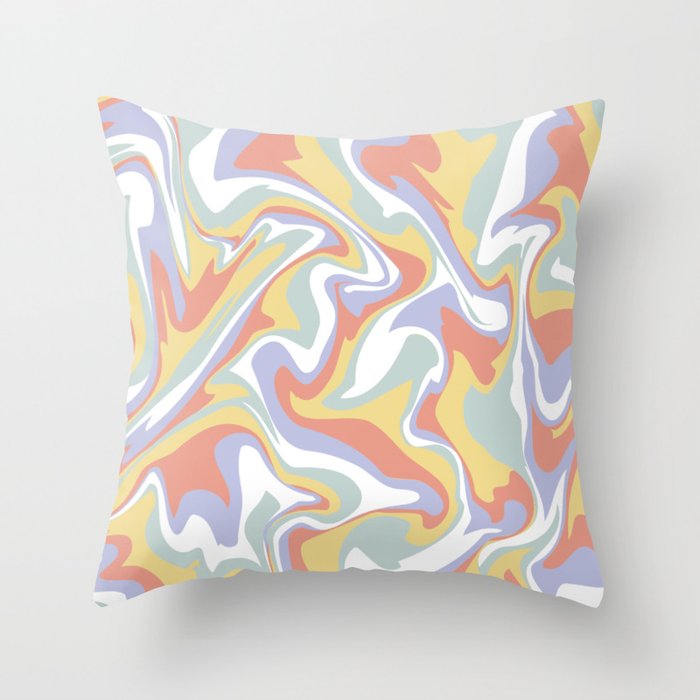 marbled peace_monday Throw Pillow