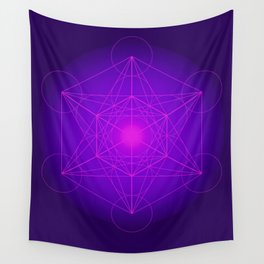 Metatron | Cube | Secret Geometry | Platonic | Matrix | Protects children Wall Tapestry
