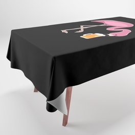 Beer Lover Flamingo Tablecloth