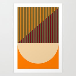 Geometric Abstract - Spring-Pantone Warm color Art Print