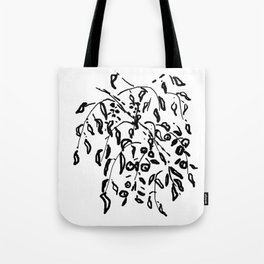 Wisteria Hysteria Black Ink Drawing  Tote Bag