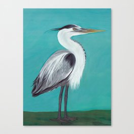 Right facing Heron Canvas Print