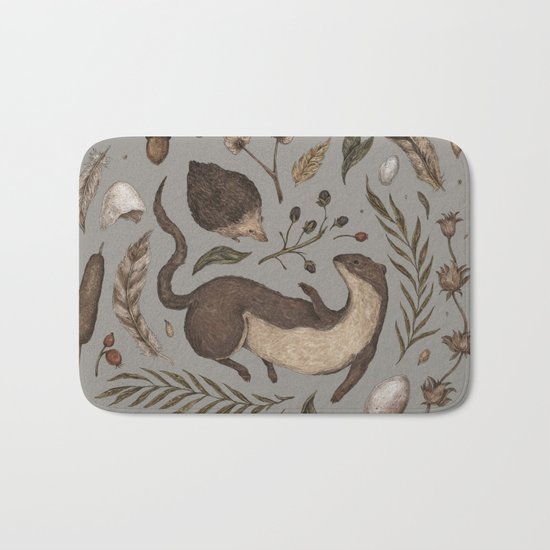 Weasel and Hedgehog Bath Mat