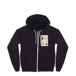 Abstract Face 21 Zip Hoodie