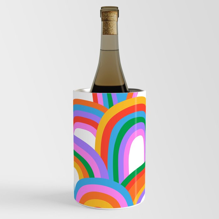 Diverse colorful rainbow seamless pattern illustration Wine Chiller