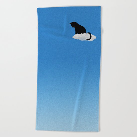 Cat Cloud Beach Towel