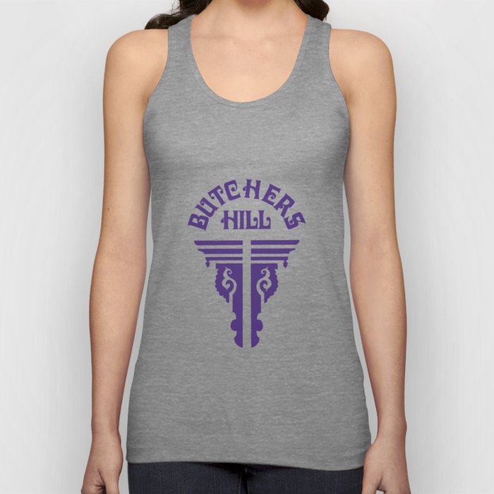 Butchers Hill Vertical Logo, Purple Tank Top