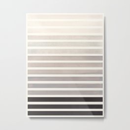 Watercolor Gouache Mid Century Modern Minimalist Colorful Grey Stripes Metal Print | Gouache, Modern, Painting, Grey, Pattern, Watercolor, Minimalist, Abstract, Vintage, Ink 