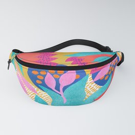 Bold Flowers on Yellow Fanny Pack