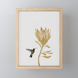 Hummingbird & Flower I Framed Mini Art Print