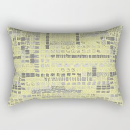 yellow and grey ink marks hand-drawn collection Rectangular Pillow