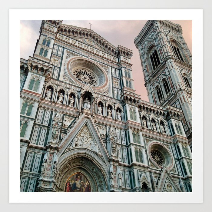 Italy Photography - Cathedral Of Santa Maria Del Fiore In The Evening Art Print