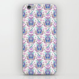 Luxe Pineapple // Peacock on White iPhone Skin