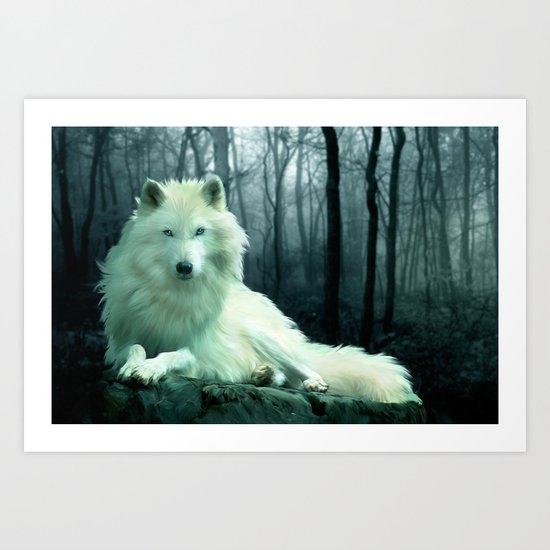 Arctic Wolf Art Print