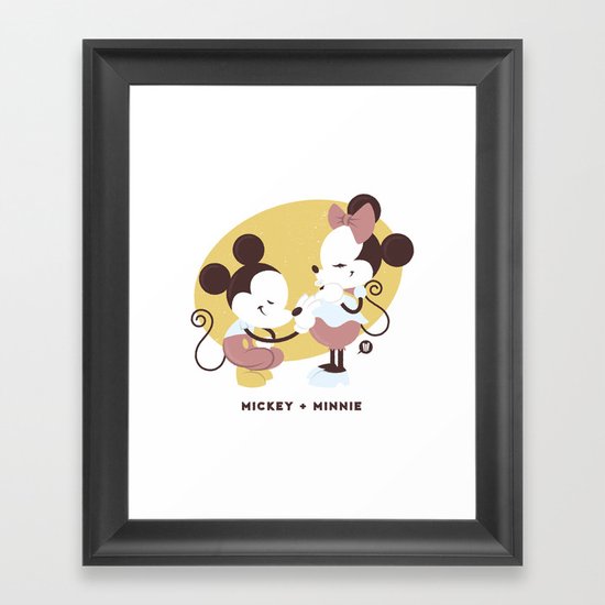 Disney Dads: Mickey + Minnie Framed Art Print