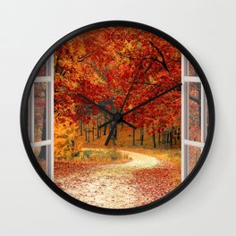 Autumn is coming | OPEN WINDOW ART Wall Clock