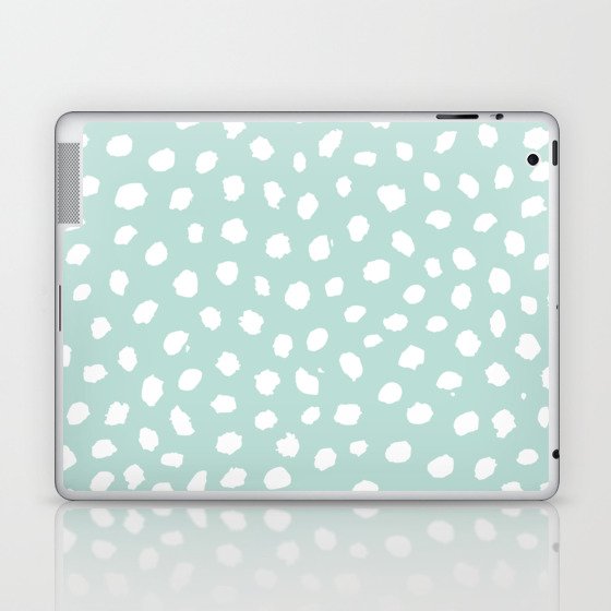 Matcha Brushstroke Dots Laptop & iPad Skin
