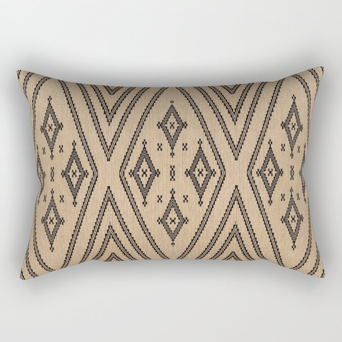 N203 - Brown Oriental Heritage African Moroccan Style Rectangular Pillow