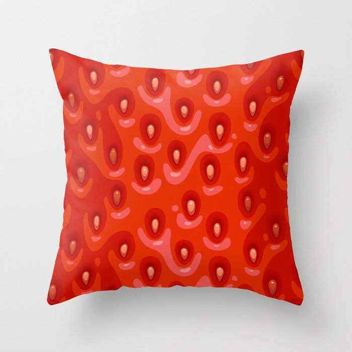 strawberry throw pillow