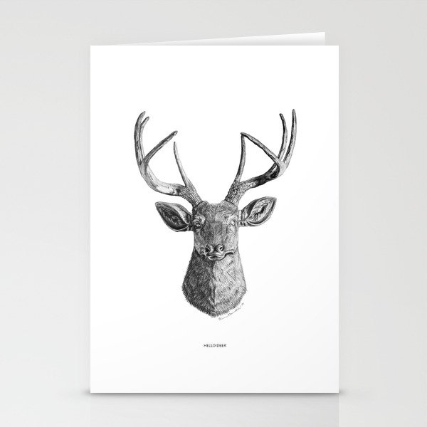 Hello Deer Stationery Cards