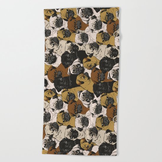 Social Pugz Beach Towel