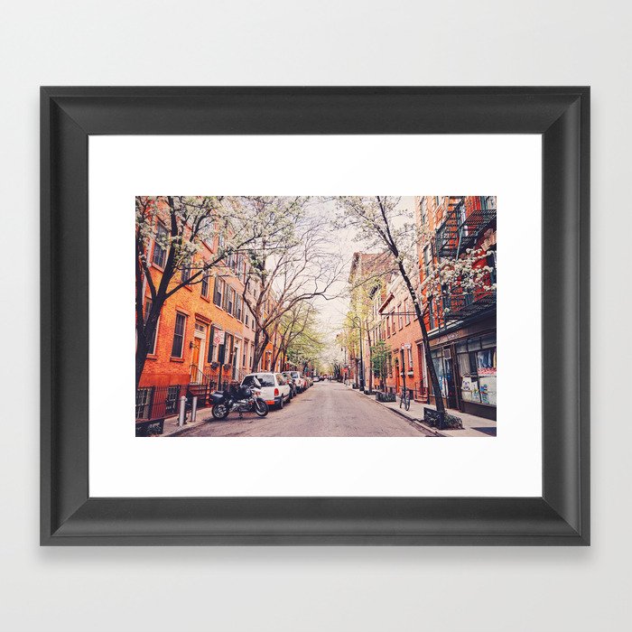 New York City - Springtime in the West Village Framed Art Print