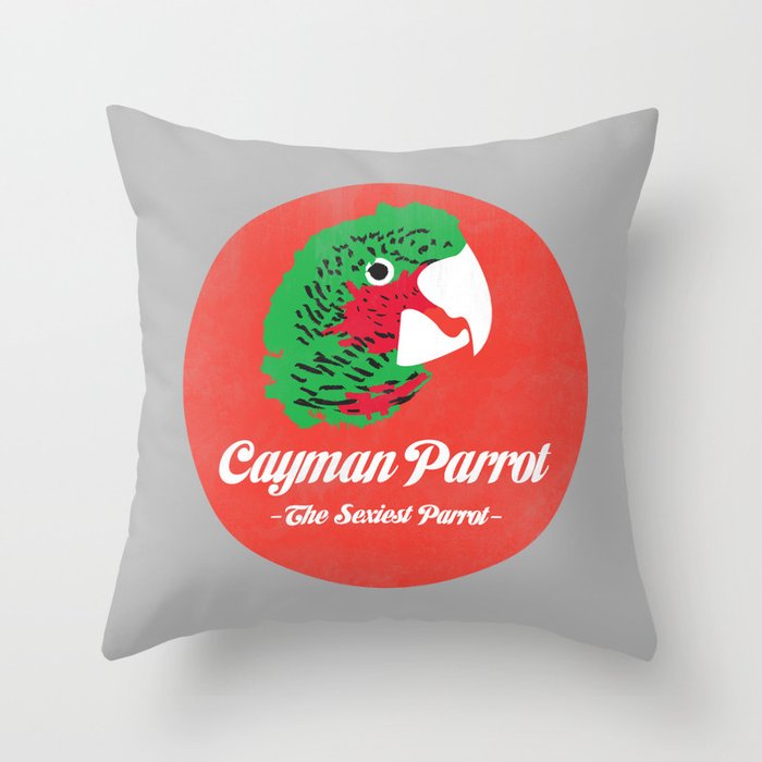 Cayman Parrot Throw Pillow