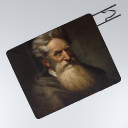 Portrait painting of African American Abolistionist John Brown, father of the Civil War, by Ole Peter Hansen Balling Picnic Blanket