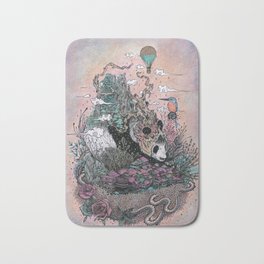 Land of the Sleeping Giant Bath Mat | Illustration, Vintage, Tattoo, Pop Surrealism, Fantasy, Psychedelic, Curated, Nature, Dreamland, Fairytale 