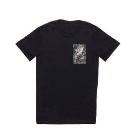 707   abstract paint pattern texture concept color colorful glitch psychedelic marble wavy distort l T Shirt