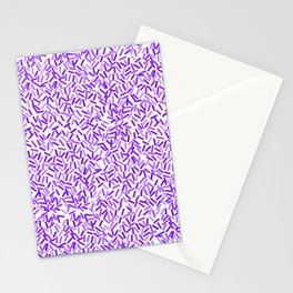 Pretty Purple Sprinkles Pattern Stationery Card